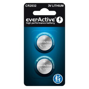 everActive CR2032 mini litiumbatteri - blisterpakning 2 stk.