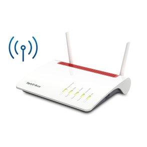 FRITZ!Box 6890 LTE trdls router Gigabit Ethernet Dual-band (2,4 GHz / 5 GHz) 4G Sort, Rd, Hvid