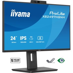 iiyama ProLite XB2497HSNH-B1 24IN IPS LCD 4MS 1920X1080 350CD/M2 HDMI/DP/USB 2 computersk�rm 60,5 cm (23.8