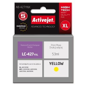 Activejet AB-427YNX Bl�k til Brother-printer, erstatning for Brother LC-427YXL; Supreme; 53 ml; gul
