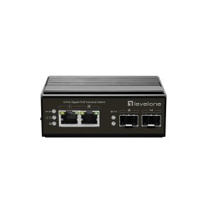LevelOne IGP-0432 netv�rksswitch Ikke administreret Gigabit Ethernet (10/100/1000) Str�m over Ethernet (PoE) Sort