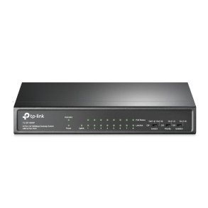 TP-Link TL-SF1009P netv�rksswitch Ikke administreret Fast Ethernet (10/100) Str�m over Ethernet (PoE) Sort
