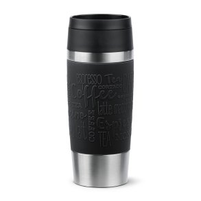 EMSA Travel Mug Classic N2020200 rejsekrus 360 ml Sort, Rustfrit st�l Rustfrit st�l