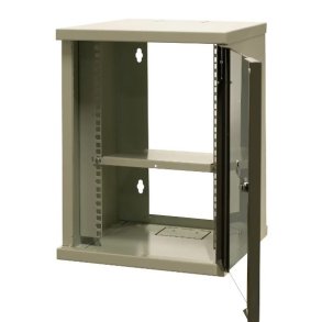 EMITERNET Single hanging cabinet 10'' 9U, sheet metal/glass doors, 325�330x445mm (width/depth/height) EM/SOHO-9U