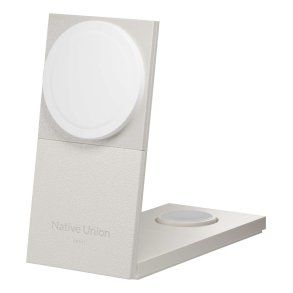 Native Union Rise 3-In-1 Qi2 Smartphone Lys gr� USB Tr�dl�s opladning Indend�rs