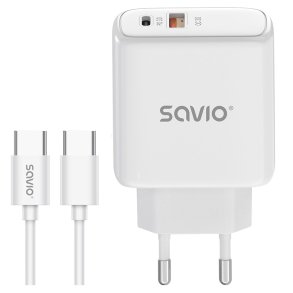 Savio LA-13 oplader til mobil enhed Universel Hvid Vekselstrm Hurtig opladning Indendrs