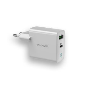 RealPower 352262 oplader til mobil enhed Universel Hvid Vekselstr�m Hurtig opladning Indend�rs