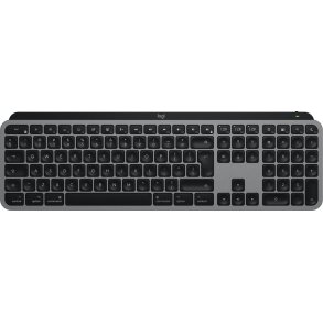 Logitech Master MX Keys S for Mac tastatur Kontor RF tr�dl�s + Bluetooth QWERTY US International Aluminium, Sort