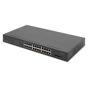 Digitus DN-95348-2 netv�rksswitch Ikke administreret Gigabit Ethernet (10/100/1000) Str�m over Ethernet (PoE) 1U Gr�