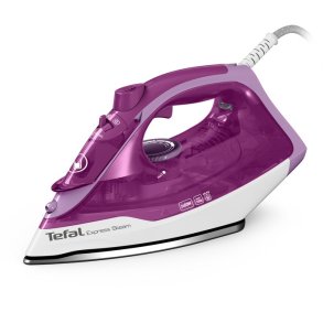 Tefal FV2836 Tr & dampstrygejern Keramisk strygesl 2400 W Lilla, Hvid