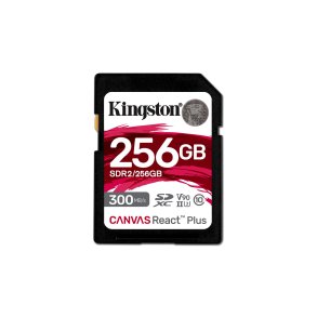 Kingston Technology 256 GB Canvas React Plus SDXC UHS-II 300R/260W U3 V90 i fuld HD/4K/8K