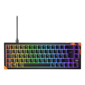 CHERRY K5 PRO TMR COMPACT tastatur Spil USB QWERTZ Tysk Sort, Orange