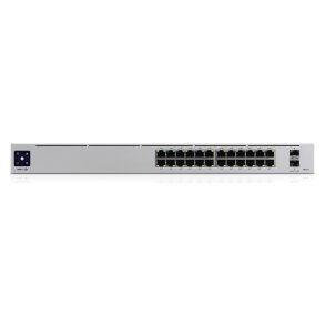 Ubiquiti UniFi Pro 24-Port PoE Administreret L2/L3 Gigabit Ethernet (10/100/1000) Str�m over Ethernet (PoE) 1U S�lv