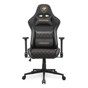 COUGAR CGR-A2F-GLB Universal gamingstol Polstret vatteret s�de Sort, Guld