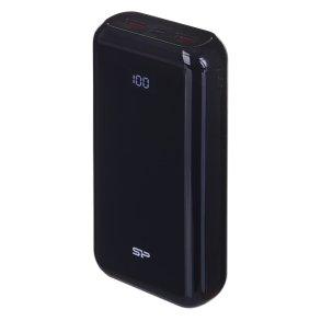 SILICON POWER QS28 Powerbank Eksternt batteri 20000 mAh 2x USB QC 3.0 1x USB-C PD (SP20KMAPBKQS280K) Sort