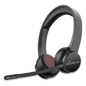 MediaRange Bluetooth ENC Stereo Headset 400mAh Akku schwarz