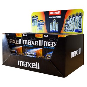 Maxell Alkaline LR03 AAA-batterier, 4-pak i display (30 blisterpakninger/120 batterier)