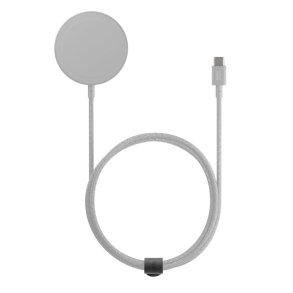 Native Union SNST-QI2-SAN oplader til mobil enhed Smartphone Lys gr� USB Tr�dl�s opladning Indend�rs