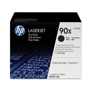 HP Originale 90X LaserJet-tonerpatroner med hj kapacitet, sort, 2-pak
