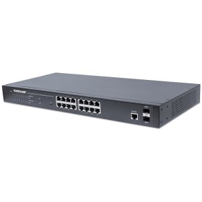 Intellinet 561198 netvrksswitch Administreret L2+ Gigabit Ethernet (10/100/1000) Strm over Ethernet (PoE) 1U Sort