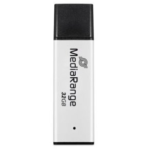 MediaRange MR1900 USB-n�gle 32 GB USB Type-A 3.2 Gen 1 (3.1 Gen 1) Sort, S�lv