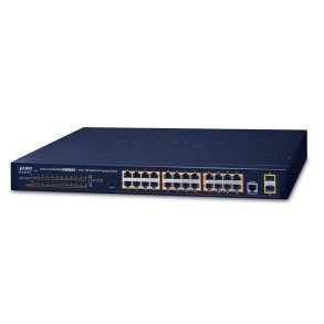 PLANET GS-4210-24P2S netv�rksswitch Administreret L2/L4 Gigabit Ethernet (10/100/1000) Str�m over Ethernet (PoE) 1U Bl�
