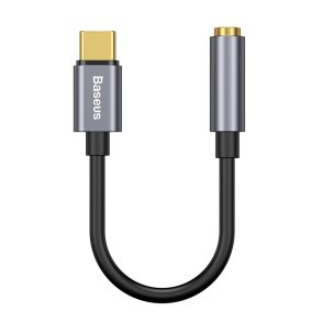 Baseus L54 kabel til mobiltelefon Sort, Gr� USB C 3.5mm