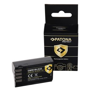 Patona Protect DMW-BLK22 2250mAh / 16.2Wh batteri til Panasonic DC-S5, G9, GH5, GH5S