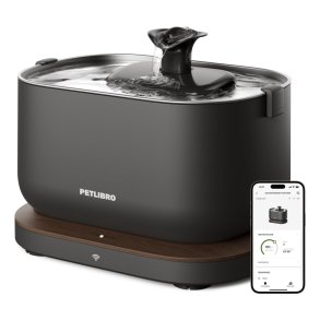 Petlibro Dockstream Smart vandsk�l og foderautomat til hund og kat Acrylonitrilbutadienstyren, Rustfrit st�l Sort Automatisk vandautomat til k�ledyr
