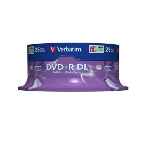 Verbatim DVD+R Double Layer 8x Matt Silver 25pk Spindle 8,5 GB DVD+R DL 25 stk