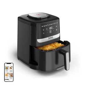 Tefal Easy Fry Silence EY5528E0 frituregryde Enkelt 5 L Enkeltst�ende Varmluftsteger Sort, Rustfrit st�l