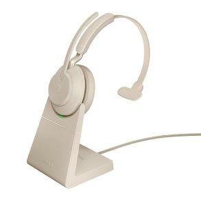 Jabra Evolve2 65 Headset Tr�dl�s Kontor/Callcenter USB Type-C Bluetooth Beige