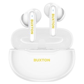 Buxton BTW 7200 White Tuya - Tr�dl�se in-ear-h�retelefoner med opladningsetui, hvide