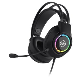 Deltaco Gaming DH220 USB Stereo Gaming Headset, RGB, Black