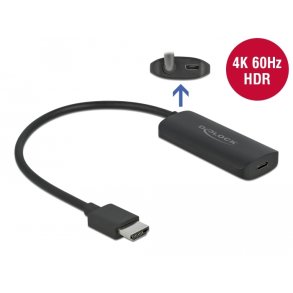 DeLOCK 63251 videokabel adapter HDMI Type A (Standard) USB Type-C Sort