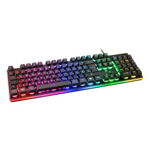 Deltaco GAM-021-RGB-DE tastatur Spil USB QWERTZ Tysk Sort
