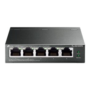 TP-Link TL-SG105PE netv�rksswitch Administreret L2 Gigabit Ethernet (10/100/1000) Str�m over Ethernet (PoE) Sort