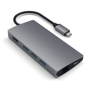 Satechi Multi-Port Adapter V2 Dock st. USB 3.2 Gen 1 (3.1 Gen 1) Type-C Gr�