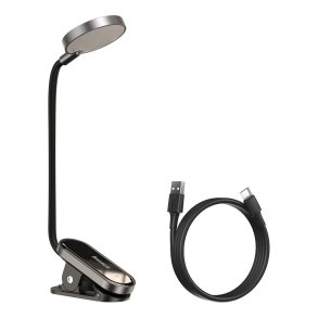 Baseus Mini Clip Lamp DGRAD-0G Tr�dl�s LED-lampe med klemme Gr�