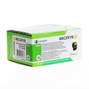 Lexmark 80C2XYE tonerpatron 1 stk Original Gul