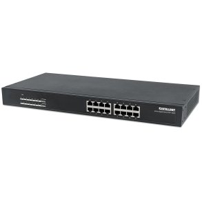 Intellinet 560993 netvrksswitch Ikke administreret L2 Gigabit Ethernet (10/100/1000) Strm over Ethernet (PoE) 1U Sort