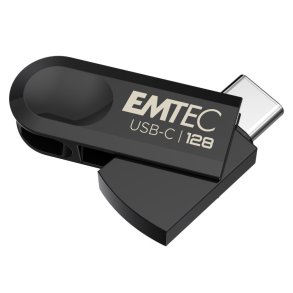 Emtec C280 USB-n�gle 128 GB USB Type-C 3.2 Gen 1 (3.1 Gen 1) Sort