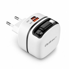 Qoltec 51784 GaN 65W oplader | 5-20V | 3-3.25A | USB-C PD PPS
