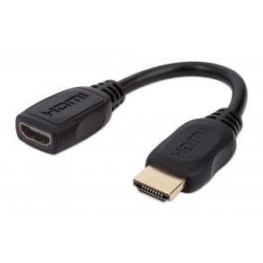 Manhattan 354523 kabel knsskifter HDMI 19-pin Sort