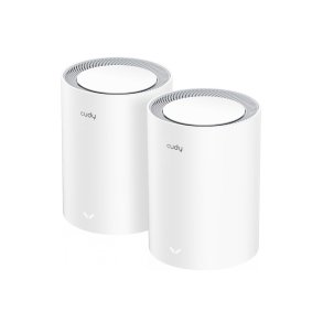 Cudy M3000 2-PACK mesh Wi-Fi-system Dual-band (2,4 GHz / 5 GHz) Wi-Fi 6 (802.11ax) Gr�, Hvid 1 Intern