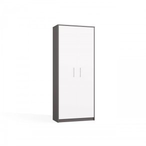 OLIV 2D ANTRACIT/HVID LUKKET REOL KOMPLET