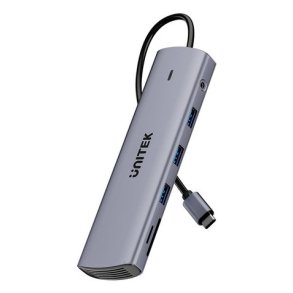 UNITEK D1113BGY01 interface hub 2 x USB 3.2 Gen 2 (3.1 Gen 2) Type-C 1000 Mbit/s Gr�