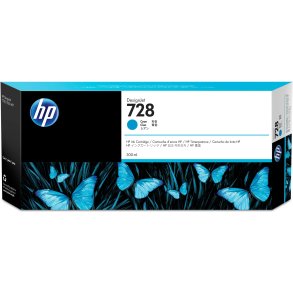 HP 728 300 ml DesignJet-blkpatron, cyan