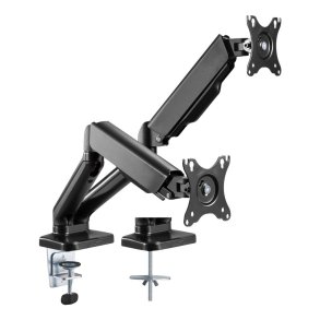 Desktop Swivel Mount for Two LCD Monitors Gas Spring