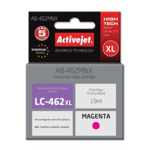 Activejet AB-462BNX bl�k til Brother-printer, Erstatning Brother LC-462XLBK; Supreme; 64 ml; sort.